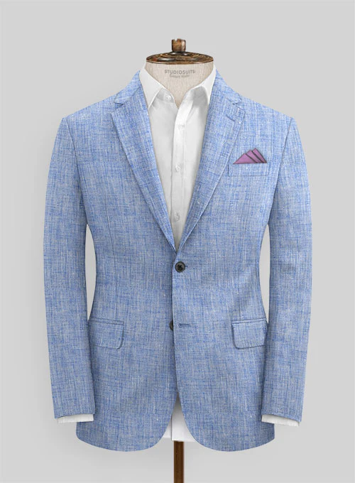 Solbiati Artic Blue Linen Suit - Image 3