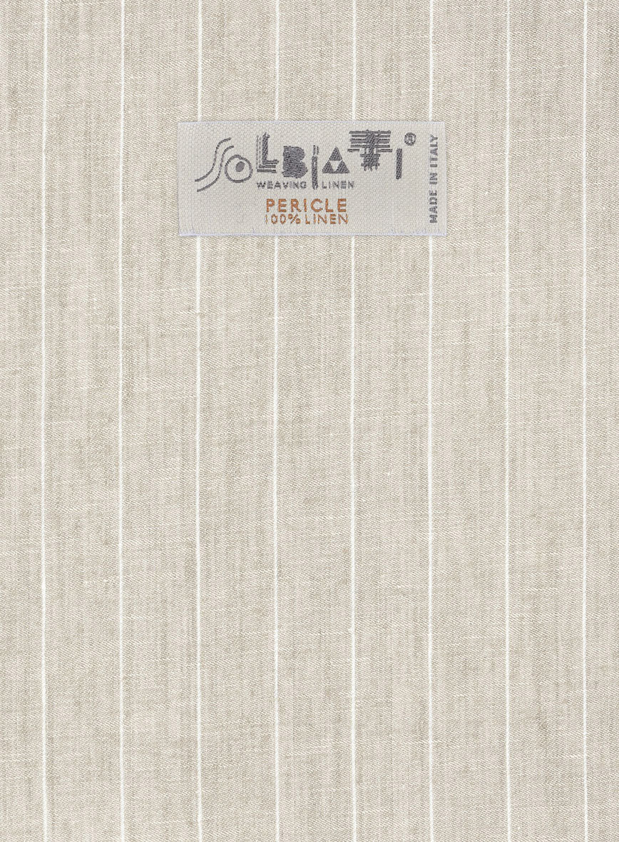 Solbiati Barn Beige Stripe Linen Suit - Image 8