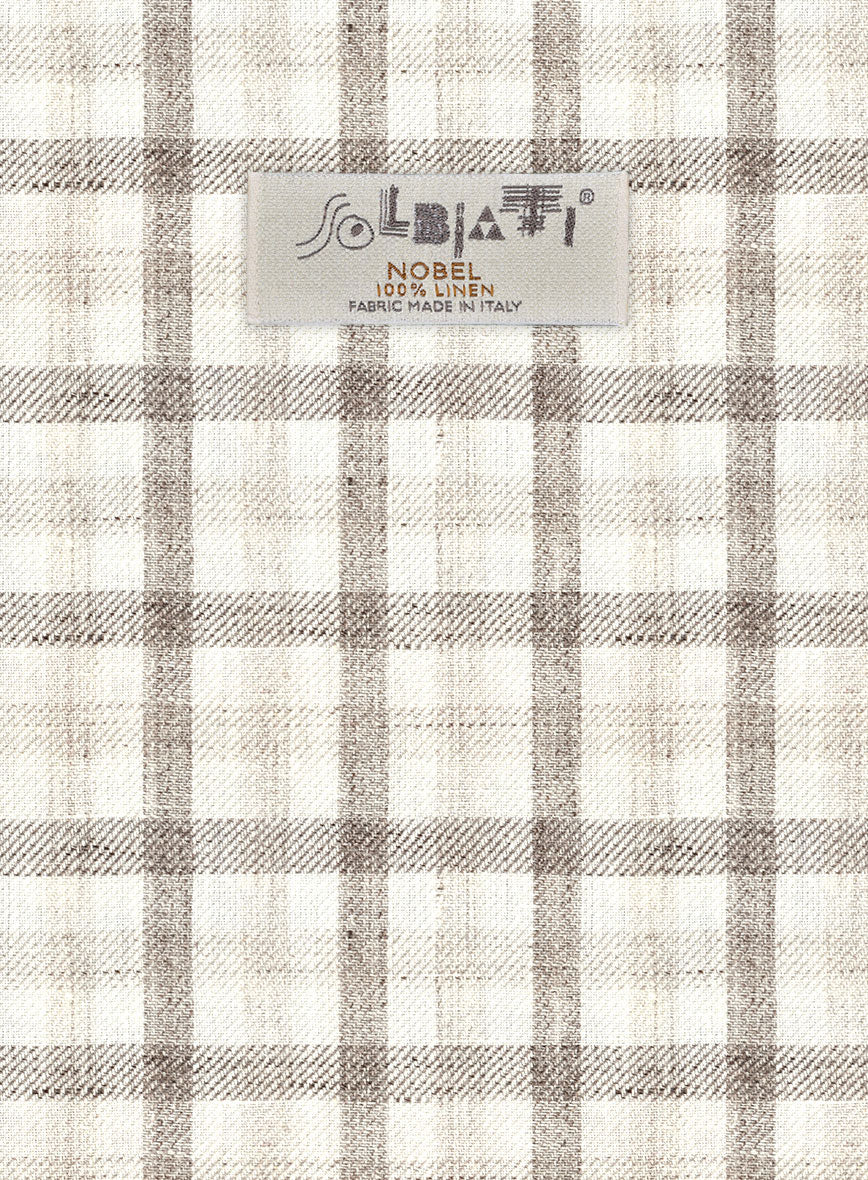 Solbiati Beige Checks Linen Suit - Image 5
