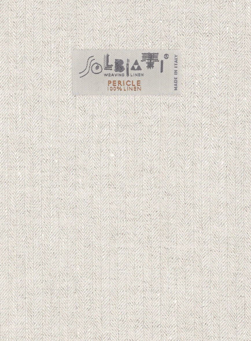 Solbiati Beige Herringbone Linen Suit - Image 7
