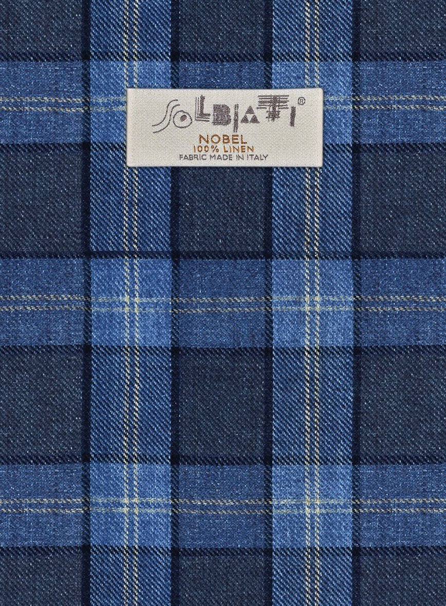 Solbiati Blue Glen Linen Jacket - Image 3