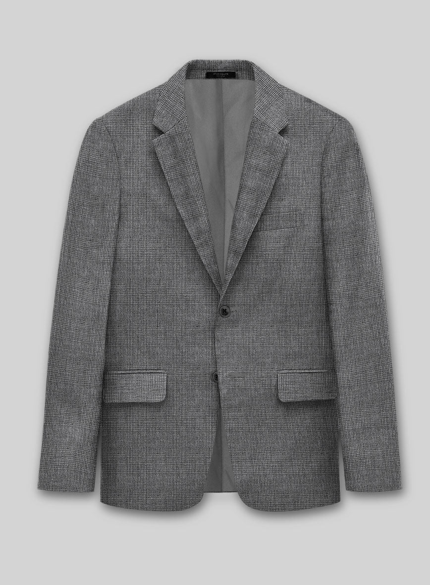 Solbiati Blue Gray Check Linen Suit - Image 3