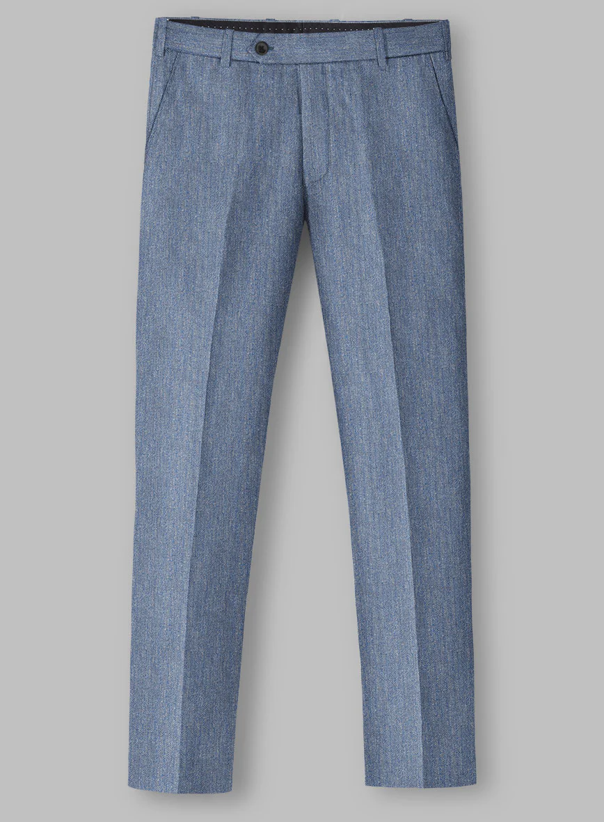 Solbiati Blue Herringbone Linen Suit - Image 5