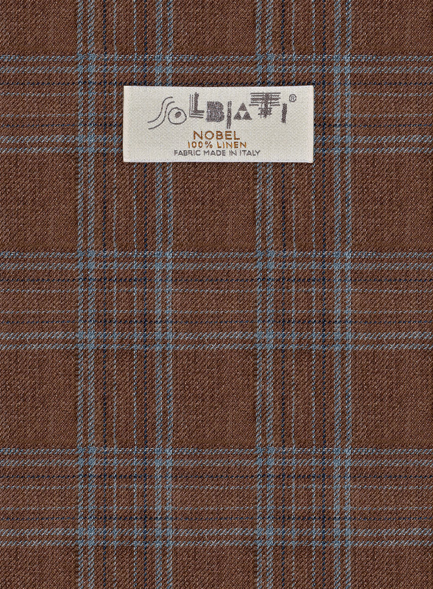 Solbiati Brown Square Linen Suit - Image 6