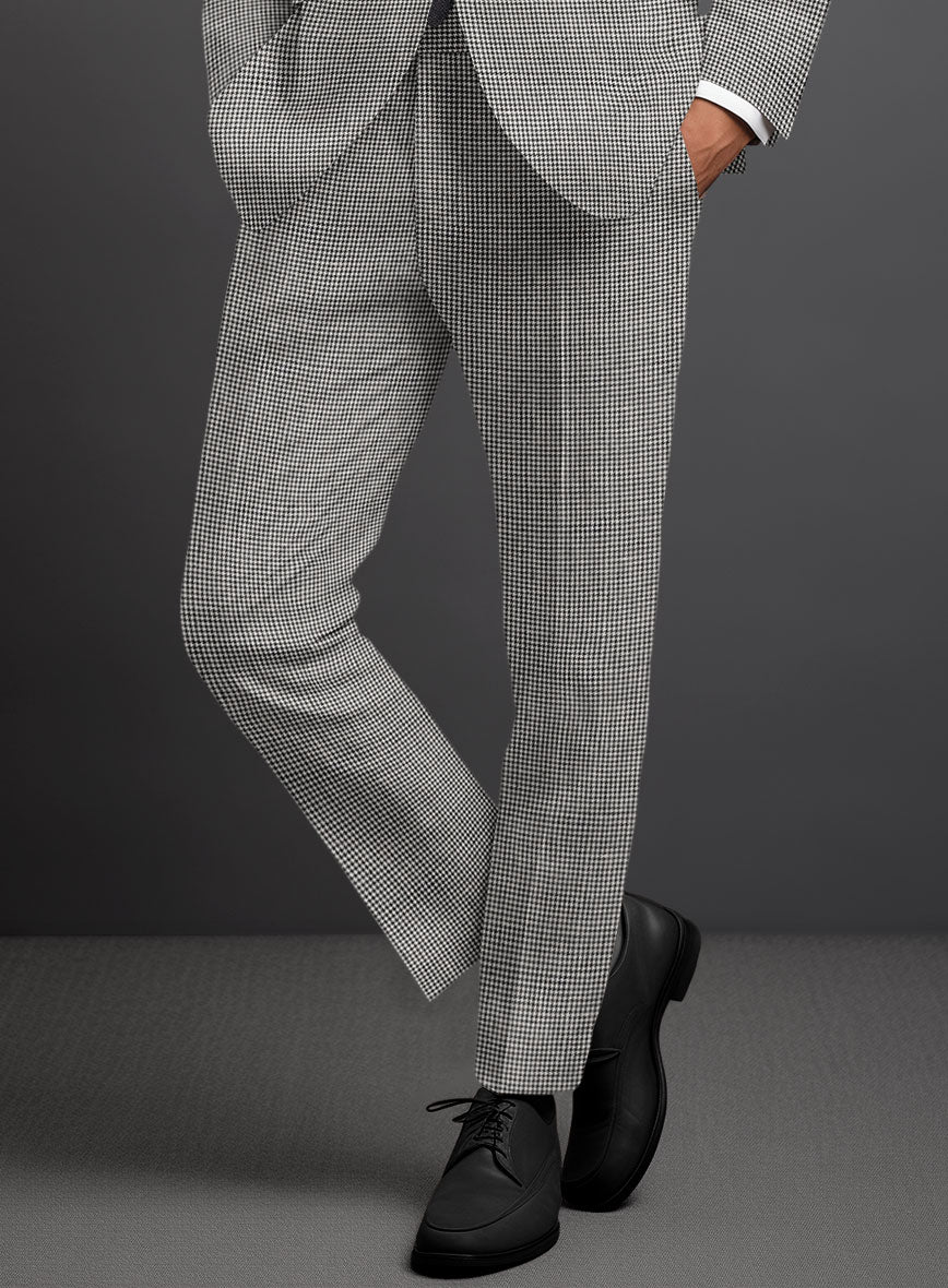 Solbiati BW Houndstooth Linen Pants - Image 2