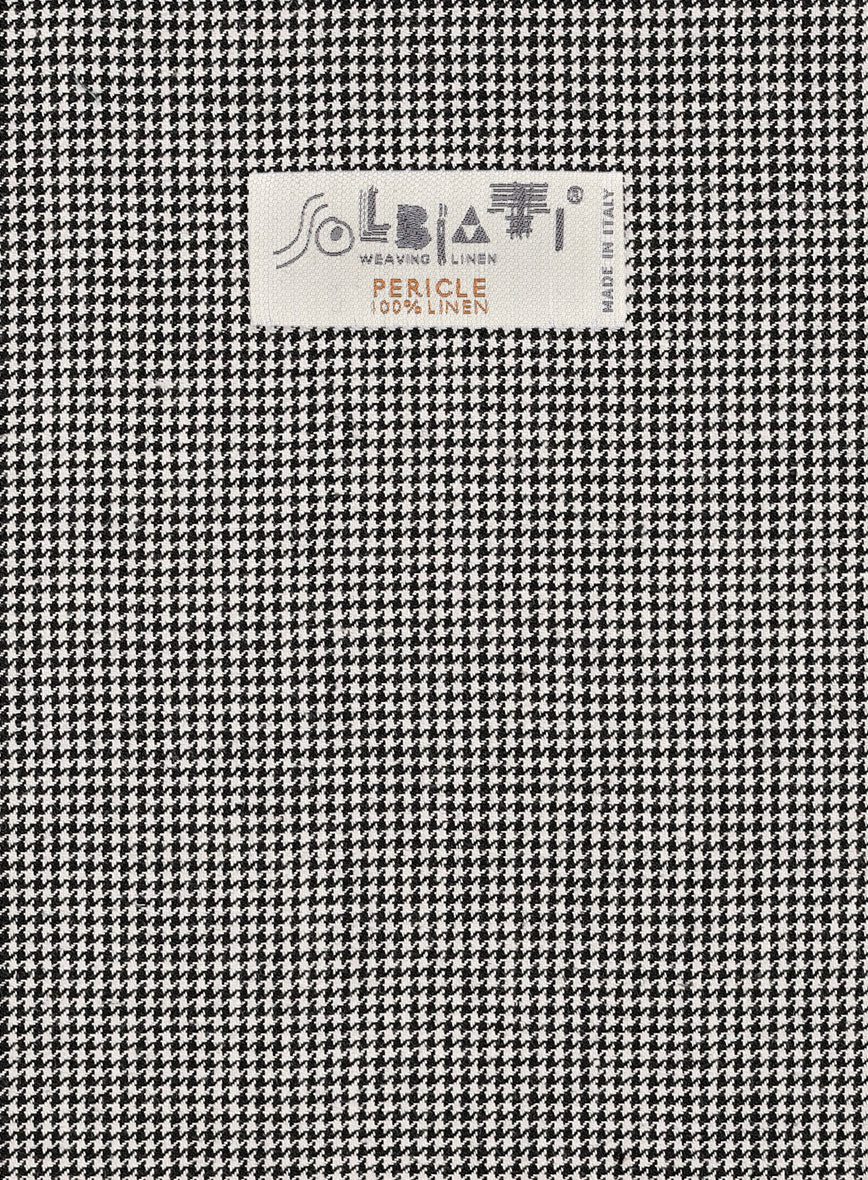 Solbiati BW Houndstooth Linen Pants - Image 3