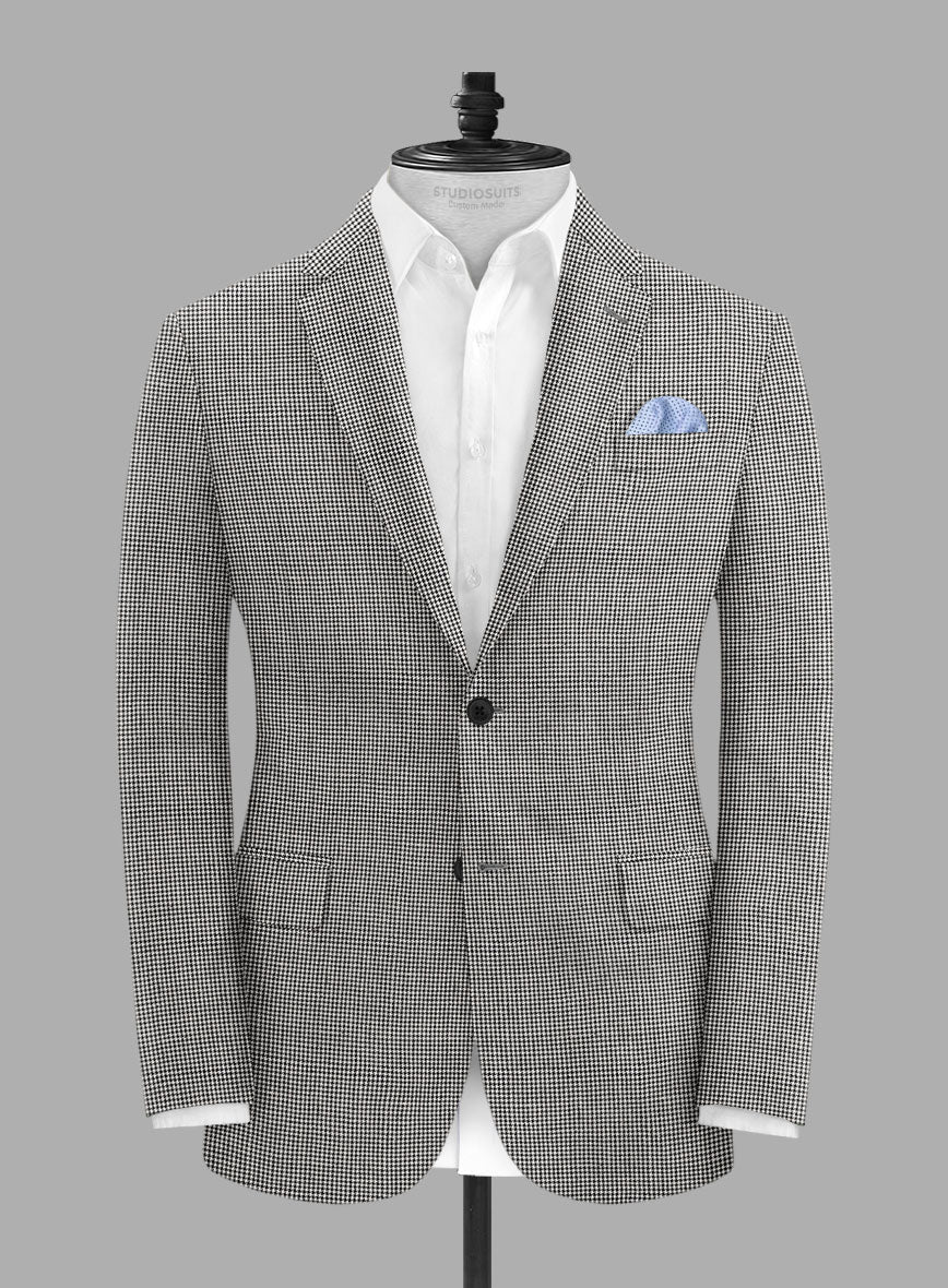 Solbiati BW Houndstooth Linen Suit - Image 3