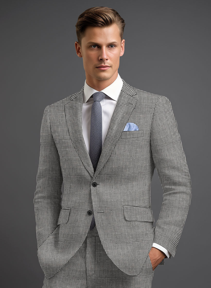 Solbiati BW Houndstooth Linen Suit - Image 4