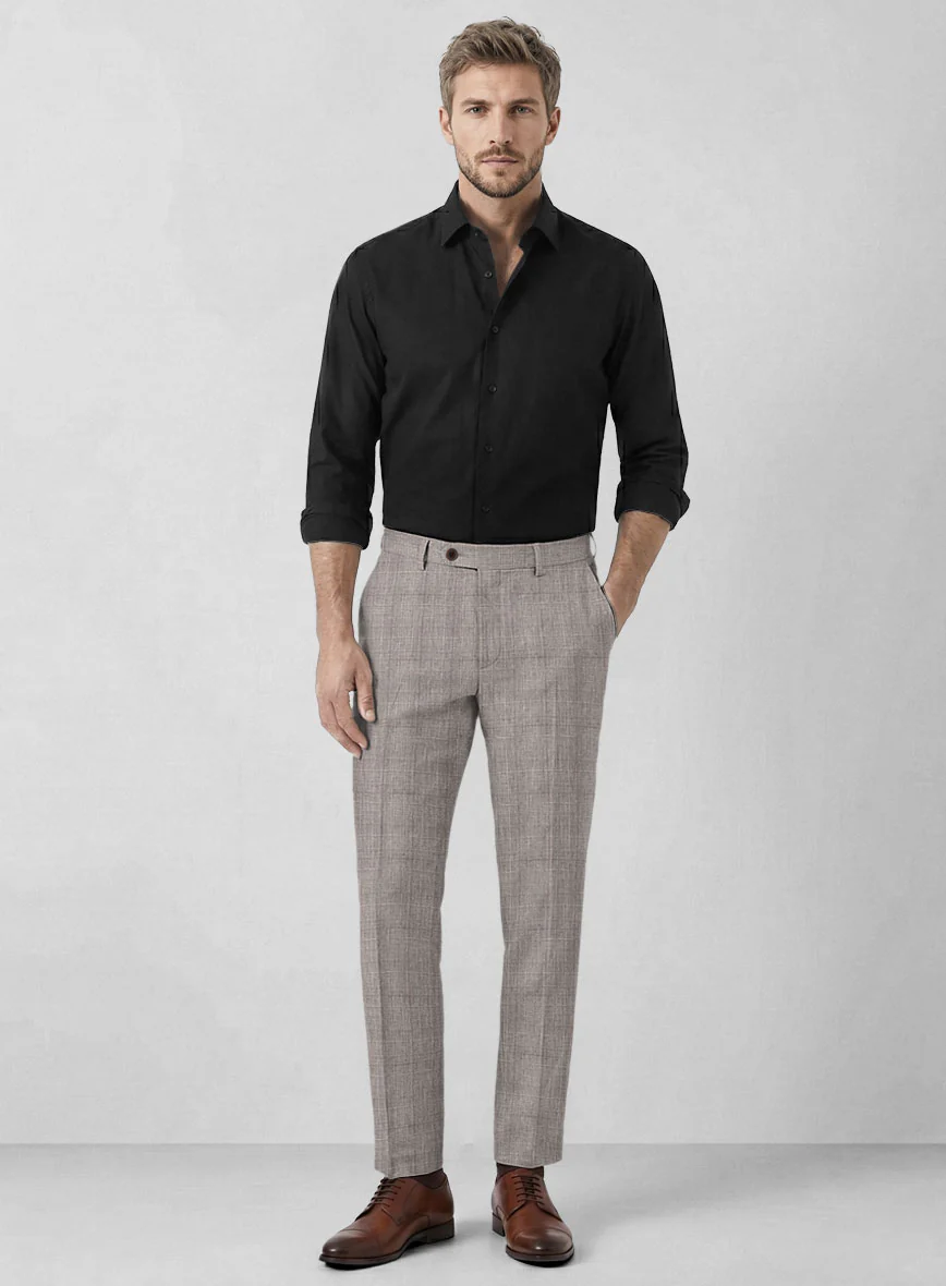 Solbiati Carre Brown Glen Linen Suit - Image 5