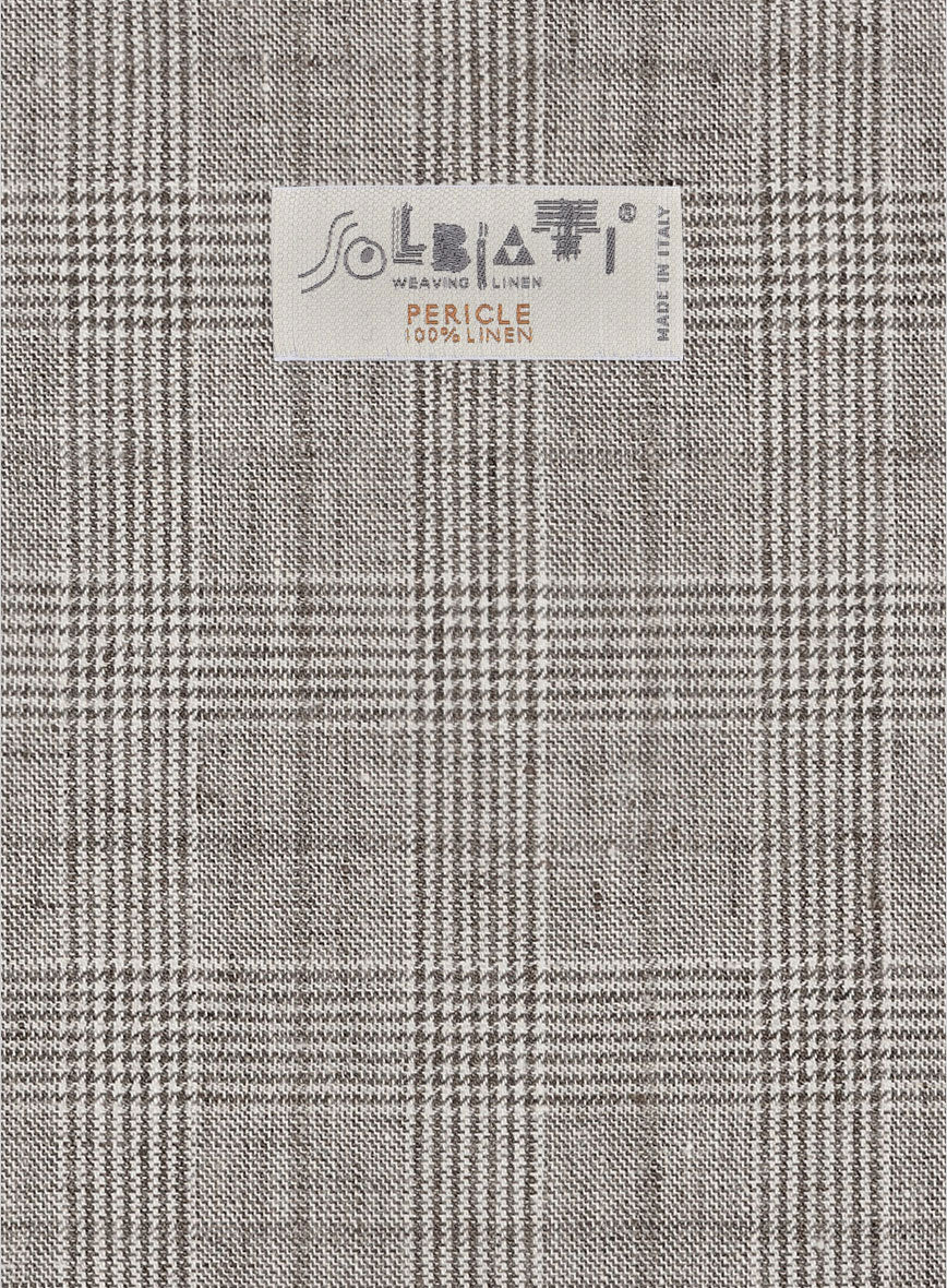 Solbiati Carre Brown Glen Linen Jacket - Image 3