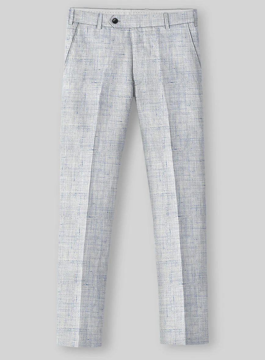 Solbiati Cloudweave Blue Linen Pants - Image 2
