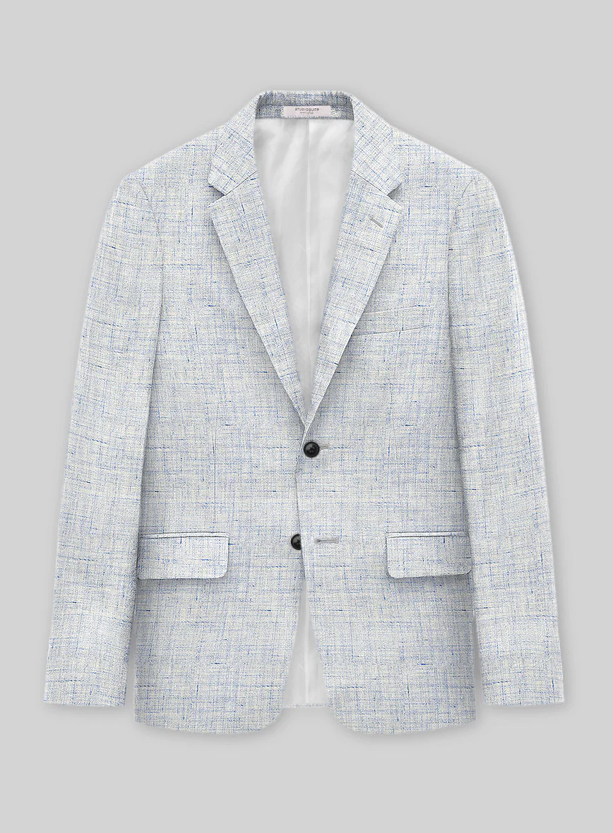 Solbiati Cloudweave Blue Linen Suit - Image 4