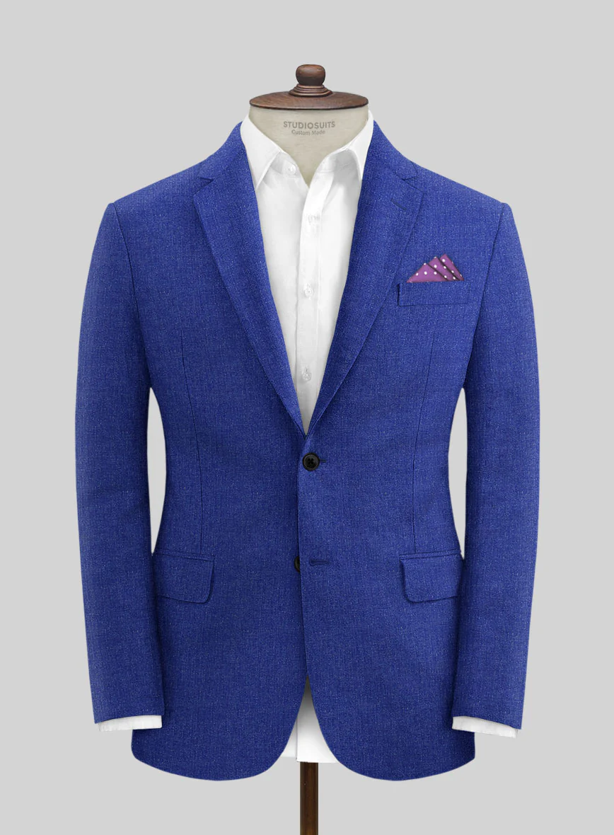 Solbiati Cobalt Blue Linen Suit - Image 3