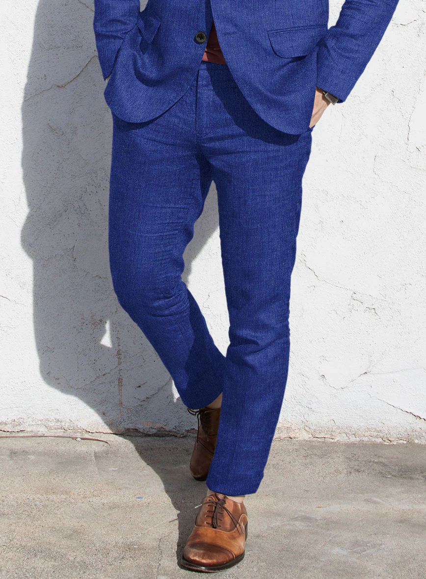 Solbiati Cobalt Blue Linen Suit - Image 4