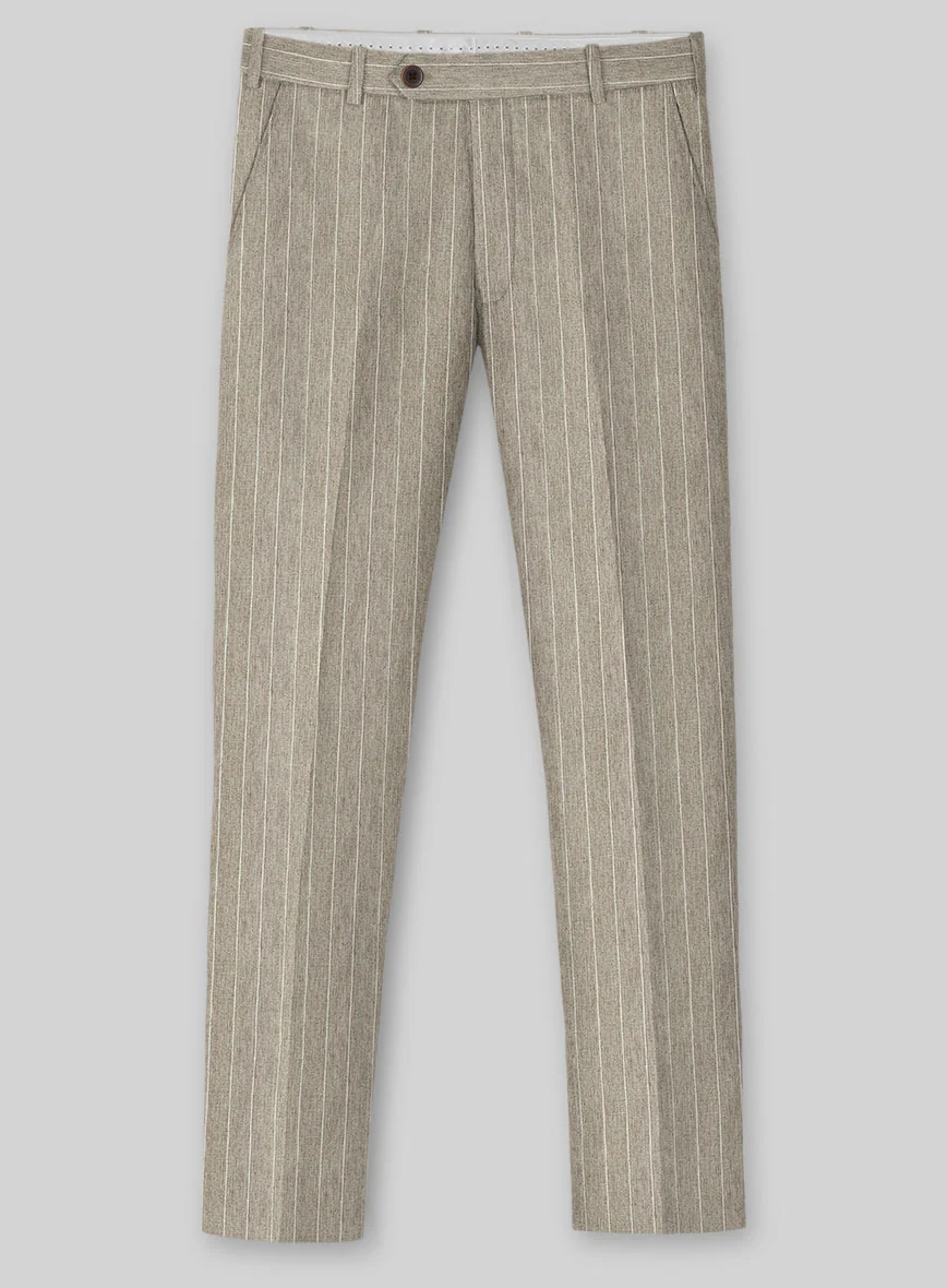 Solbiati Dark Beige Stripe Linen Suit - Image 5