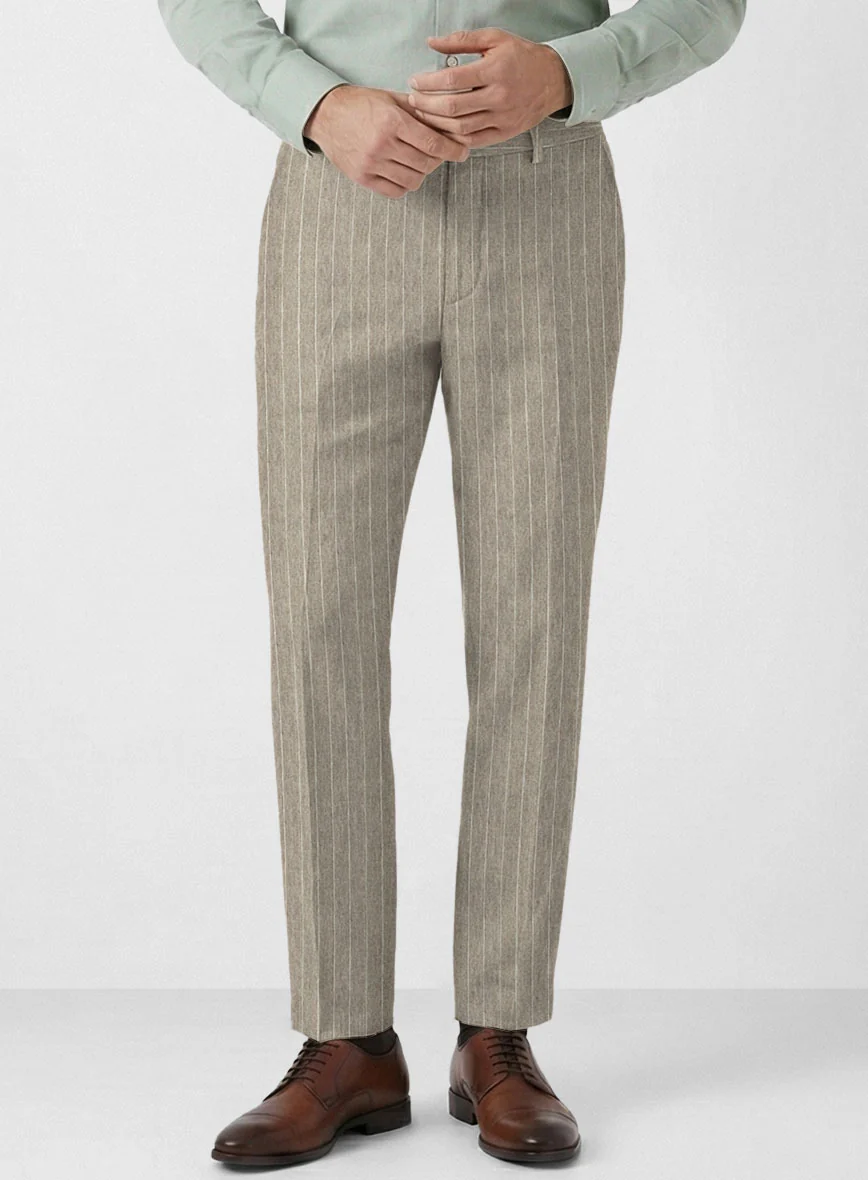 Solbiati Dark Beige Stripe Linen Suit - Image 6