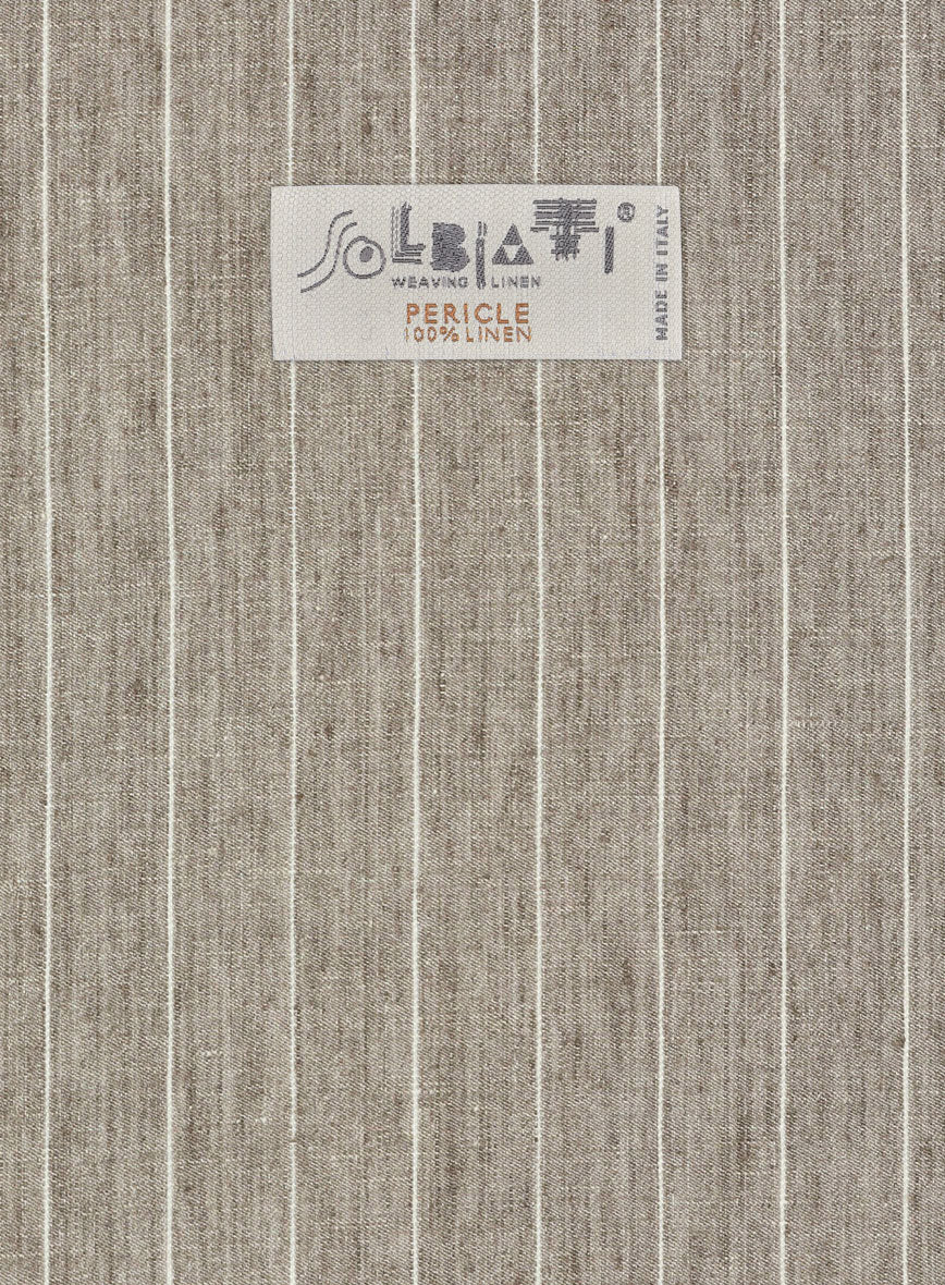 Solbiati Dark Beige Stripe Linen Suit - Image 8