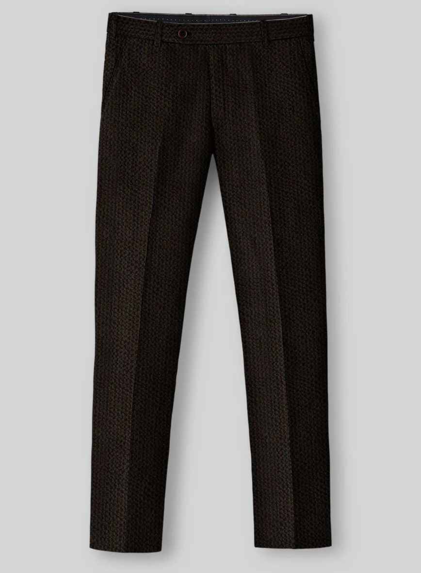 Solbiati Dark Brown Seersucker Pants - Image 2