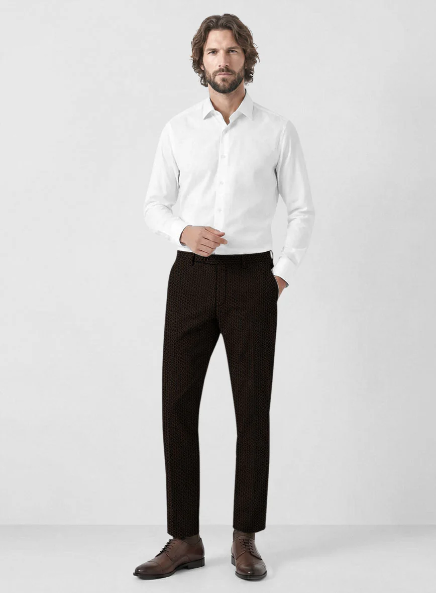 Solbiati Dark Brown Seersucker Pants - Image 3