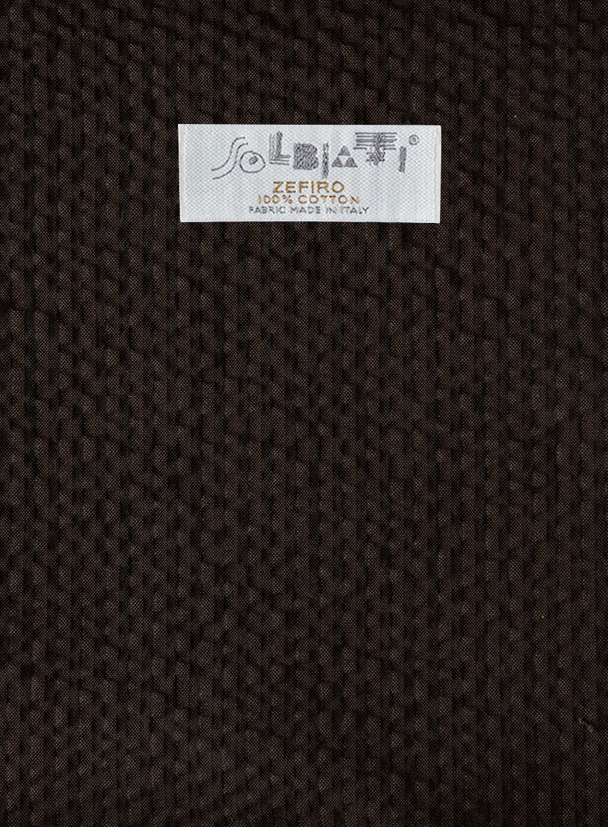 Solbiati Dark Brown Seersucker Pants - Image 4