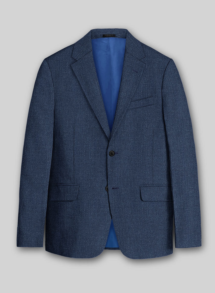 Solbiati Denim Dark Blue Linen Suit - Image 3