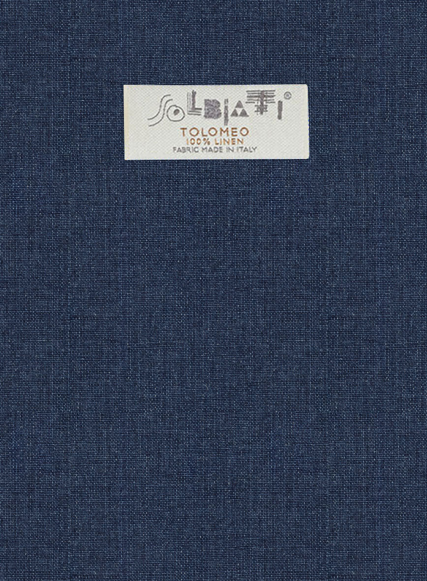 Solbiati Denim Dark Blue Linen Suit - Image 8