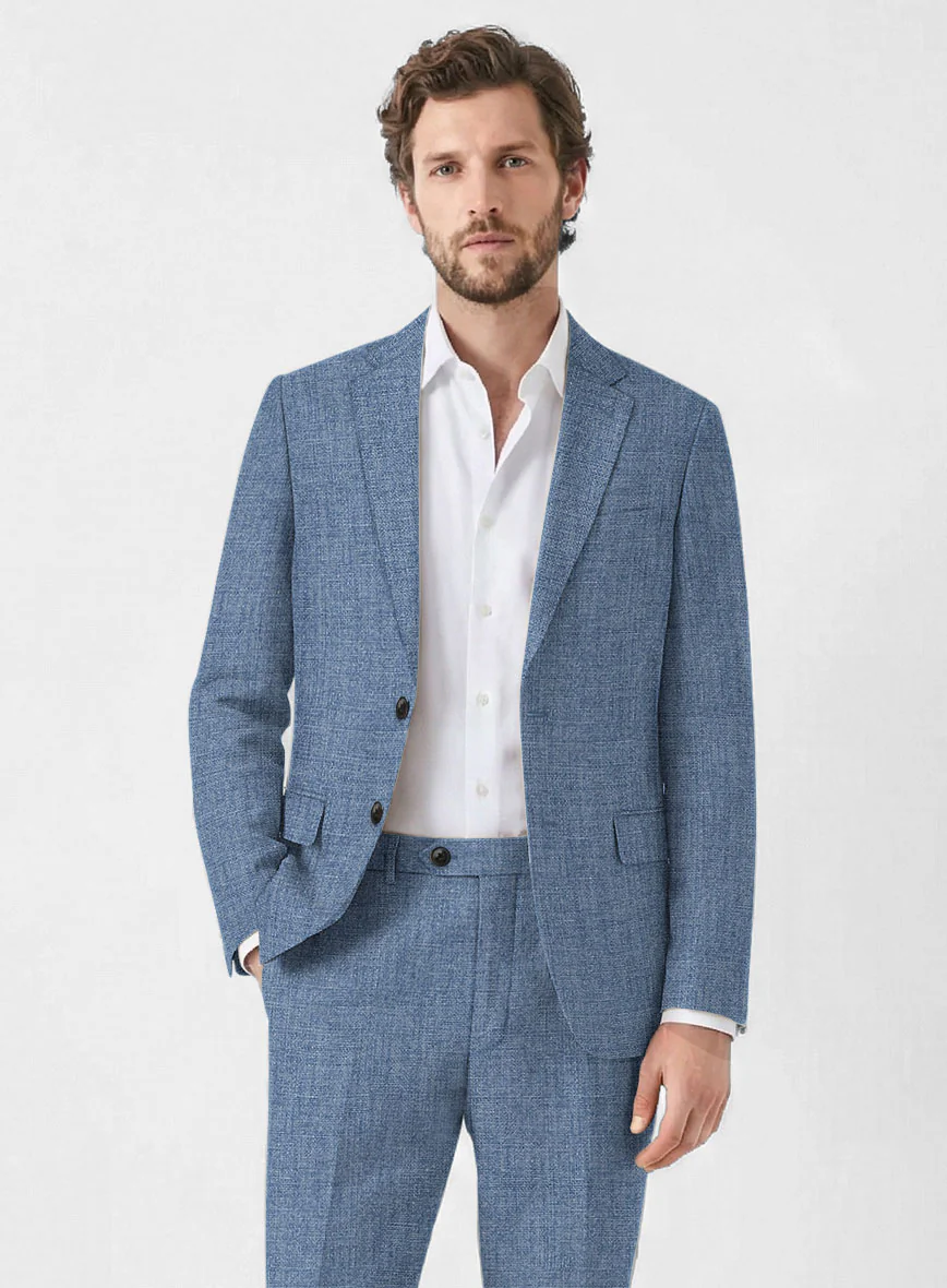 Solbiati Denim Light Blue Linen Suit - Image 3