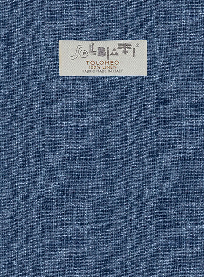 Solbiati Denim Mid Blue Linen Jacket - Image 3