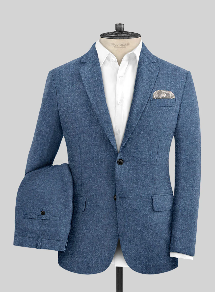 Solbiati Denim Mid Blue Linen Suit - Image 2