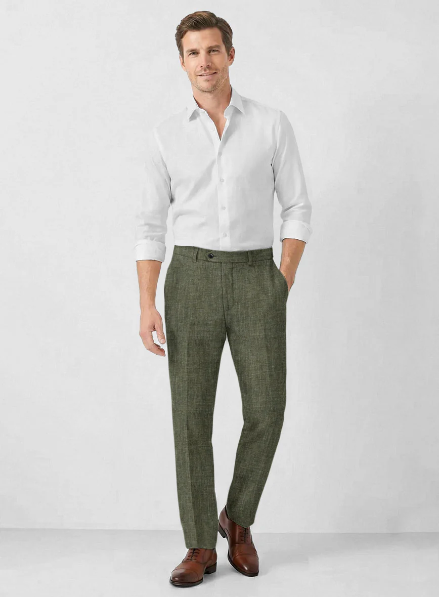 Solbiati Dew Green Linen Pants - Image 3