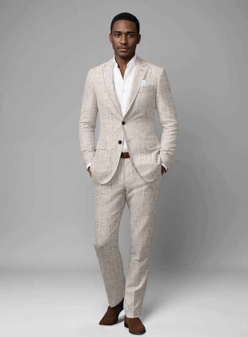 Solbiati Earthweave Brown Linen Suit - Image 2