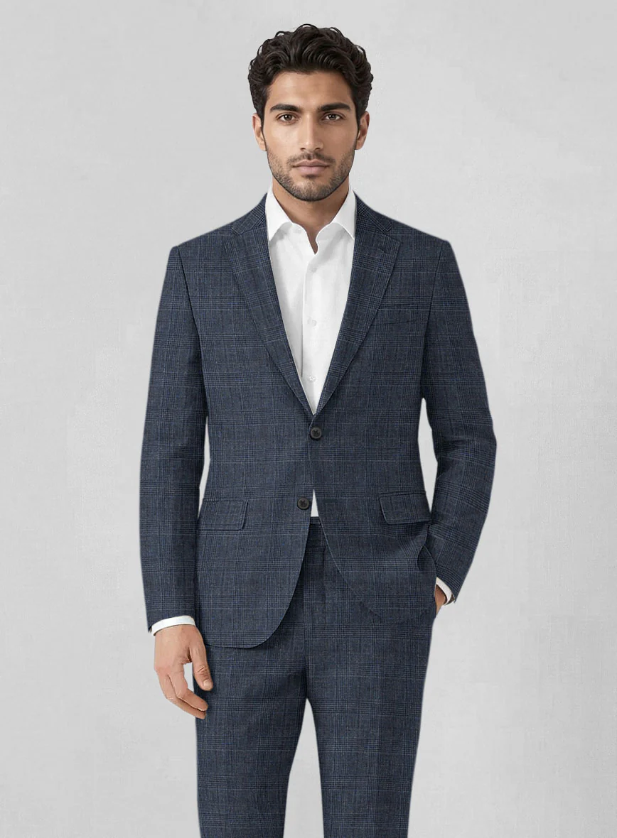 Solbiati Empire Blue Glen Linen Jacket - Image 2