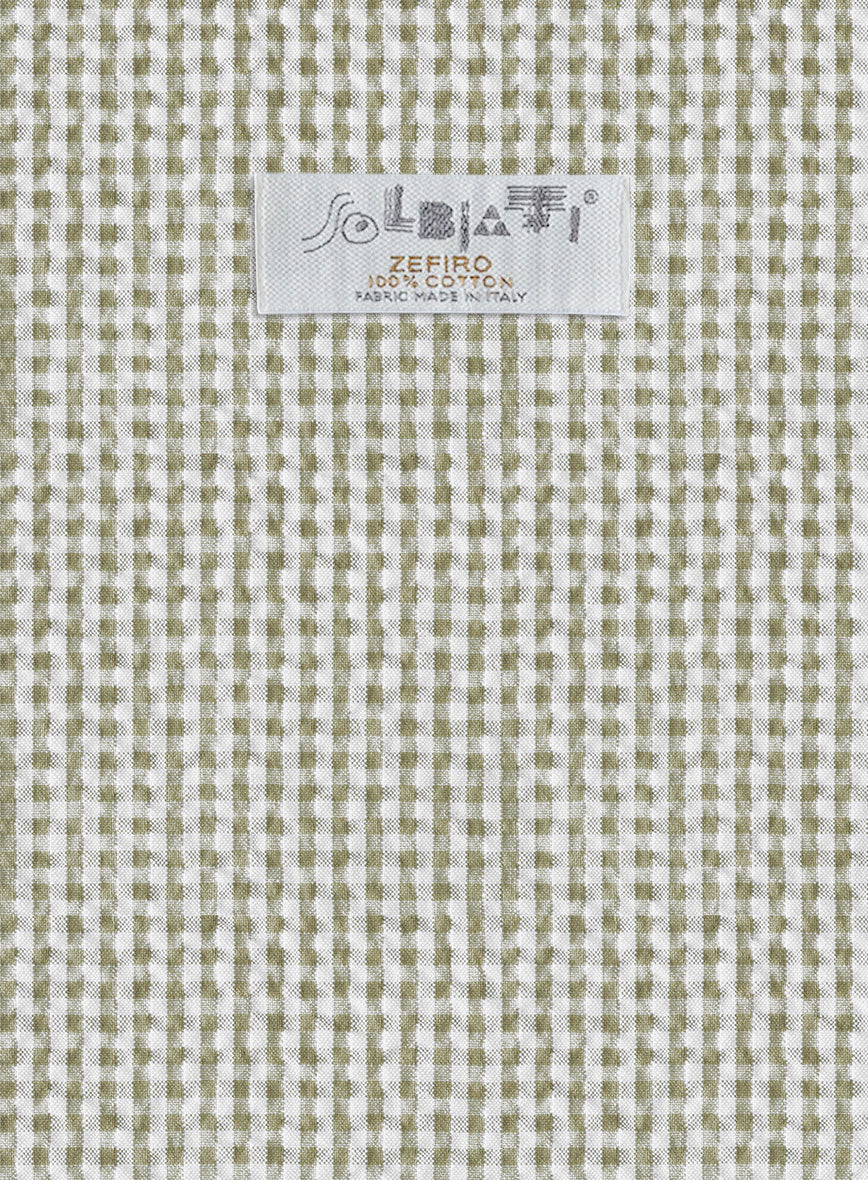Solbiati Gingham Beige Seersucker Jacket - Image 3