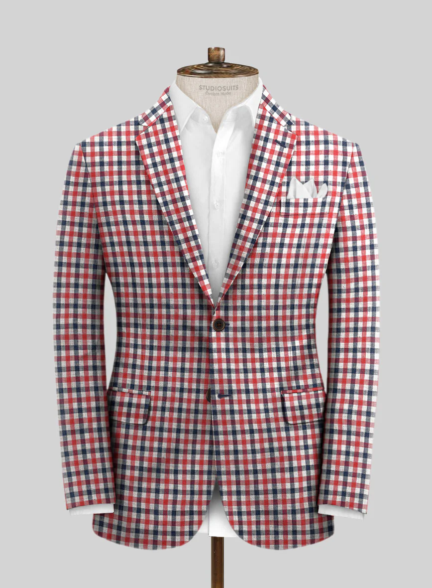 Solbiati Gingham Checks Linen Suit - Image 3