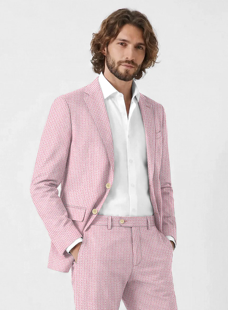 Solbiati Gingham Pink Seersucker Jacket - Image 2