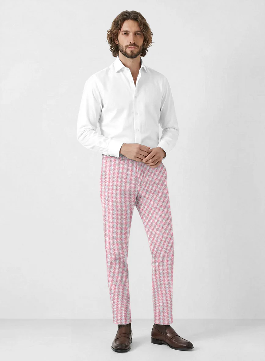 Solbiati Gingham Pink Seersucker Pants - Image 2