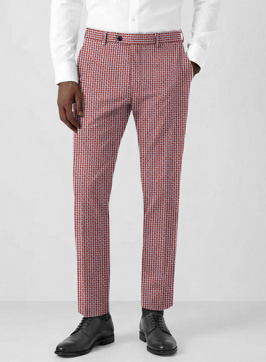 Solbiati Gingham Red Seersucker Suit - Image 6