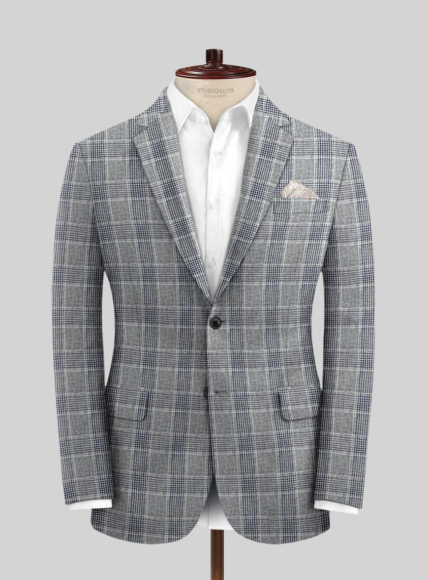 Solbiati Gray Checks Linen Suit - Image 3