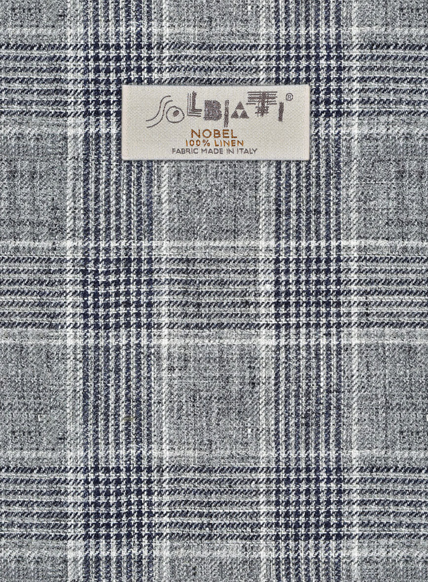 Solbiati Gray Checks Linen Suit - Image 5