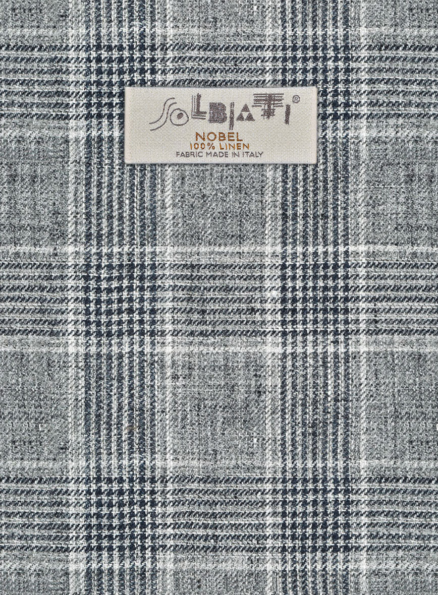 Solbiati Gray Checks Linen Suit - Image 5