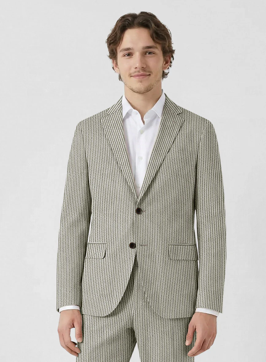 Solbiati Gray Seersucker Suit - Image 4