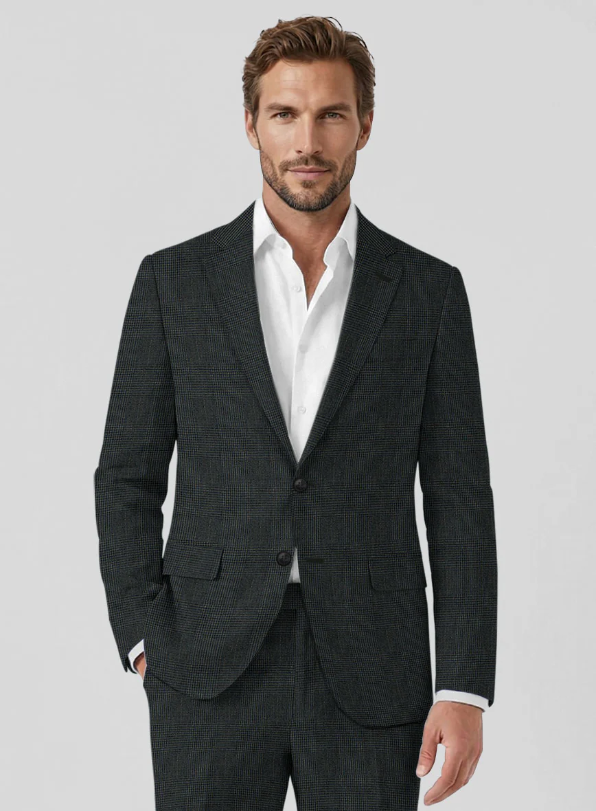 Solbiati Green Check Linen Jacket - Image 2