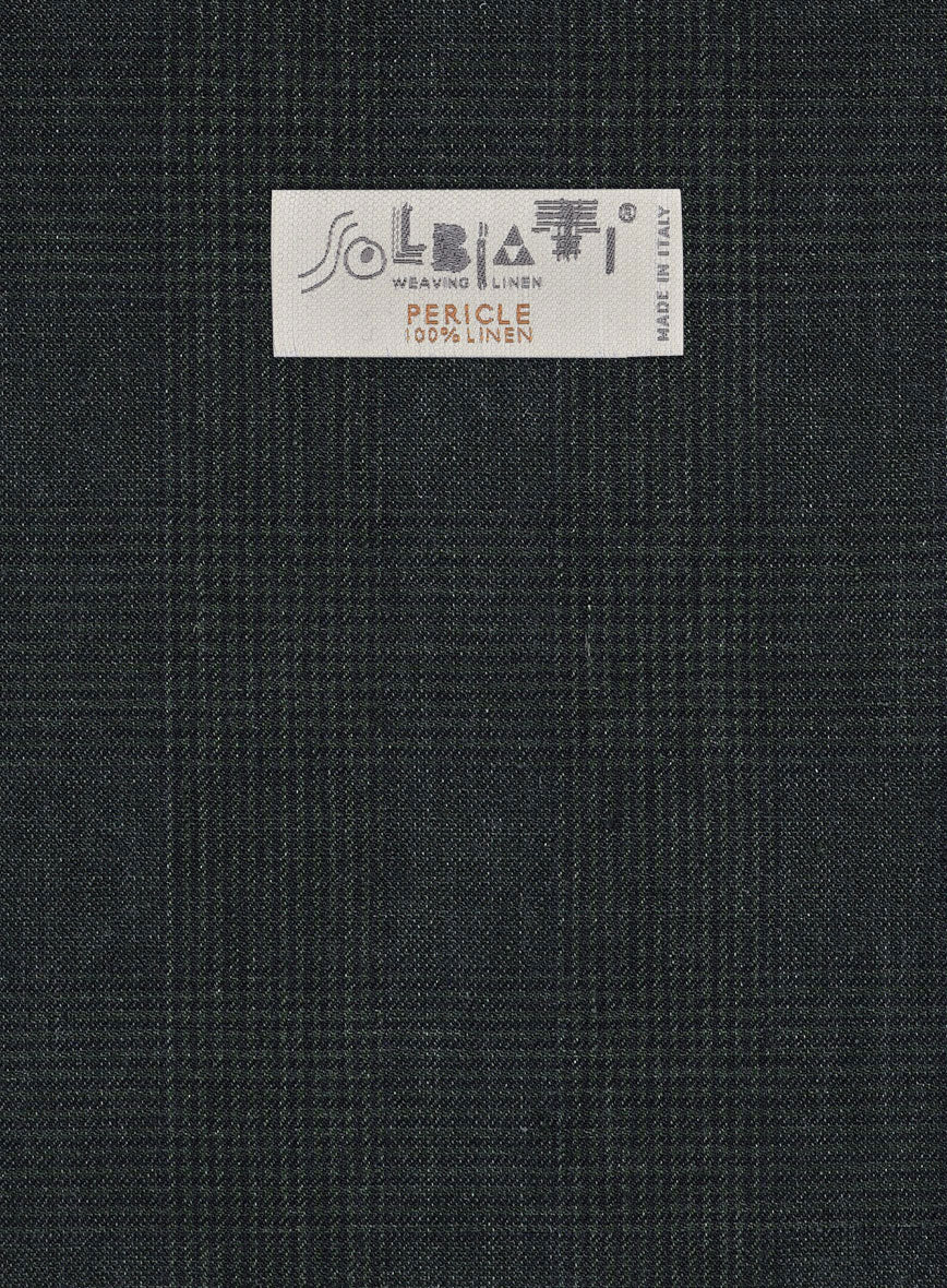 Solbiati Green Check Linen Jacket - Image 3