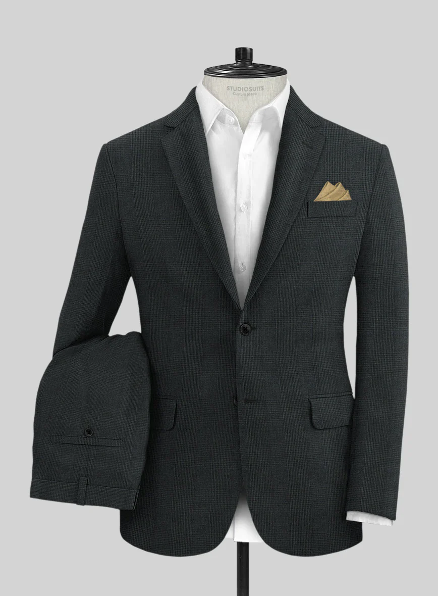 Solbiati Green Check Linen Suit - Image 2