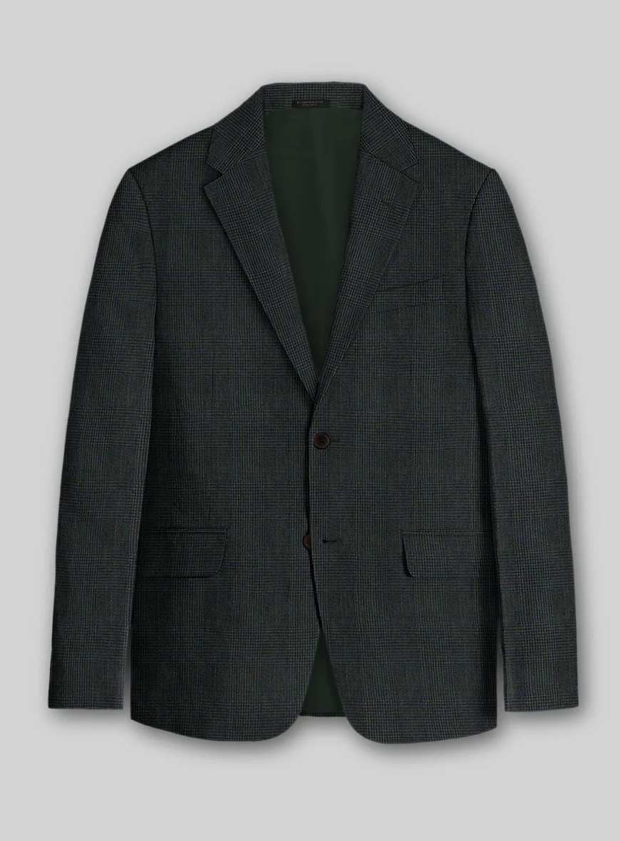 Solbiati Green Check Linen Suit - Image 3