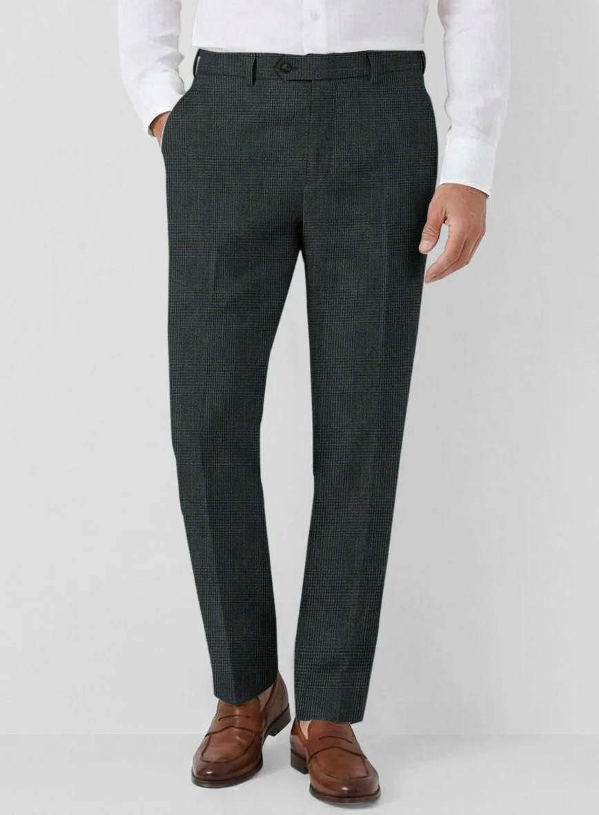 Solbiati Green Check Linen Suit - Image 6