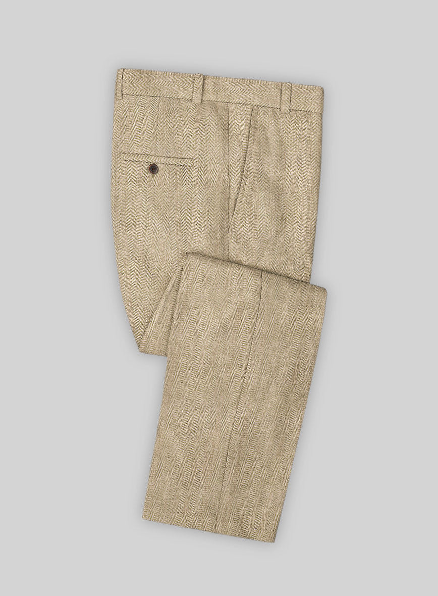 Solbiati Herringbone Beige Linen Suit - Image 5