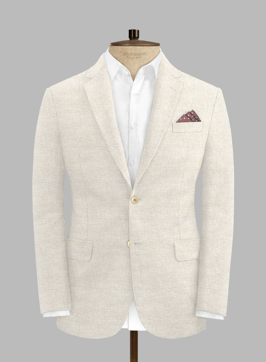 Solbiati Herringbone Fawn Linen Suit - Image 3