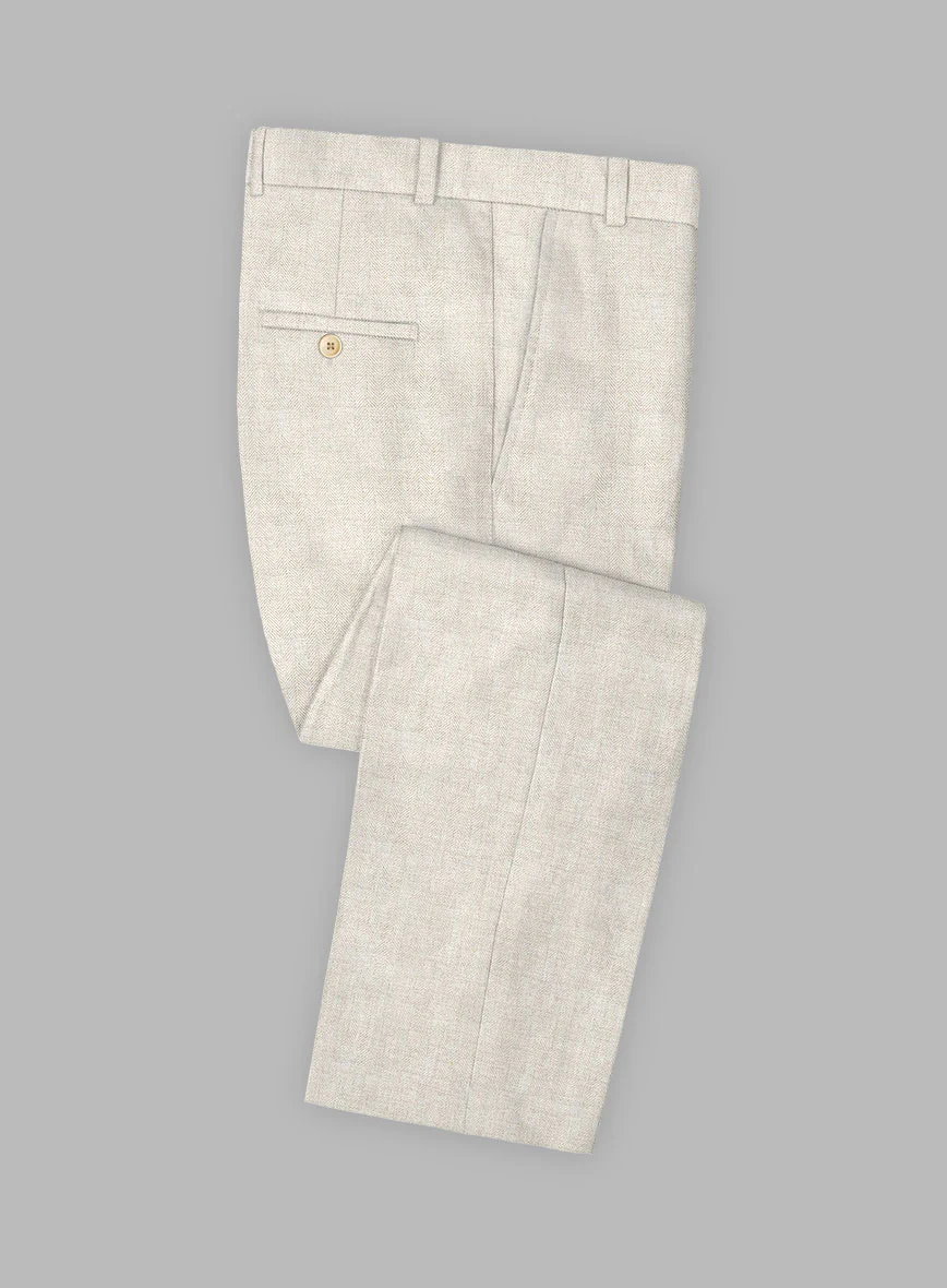 Solbiati Herringbone Fawn Linen Suit - Image 5