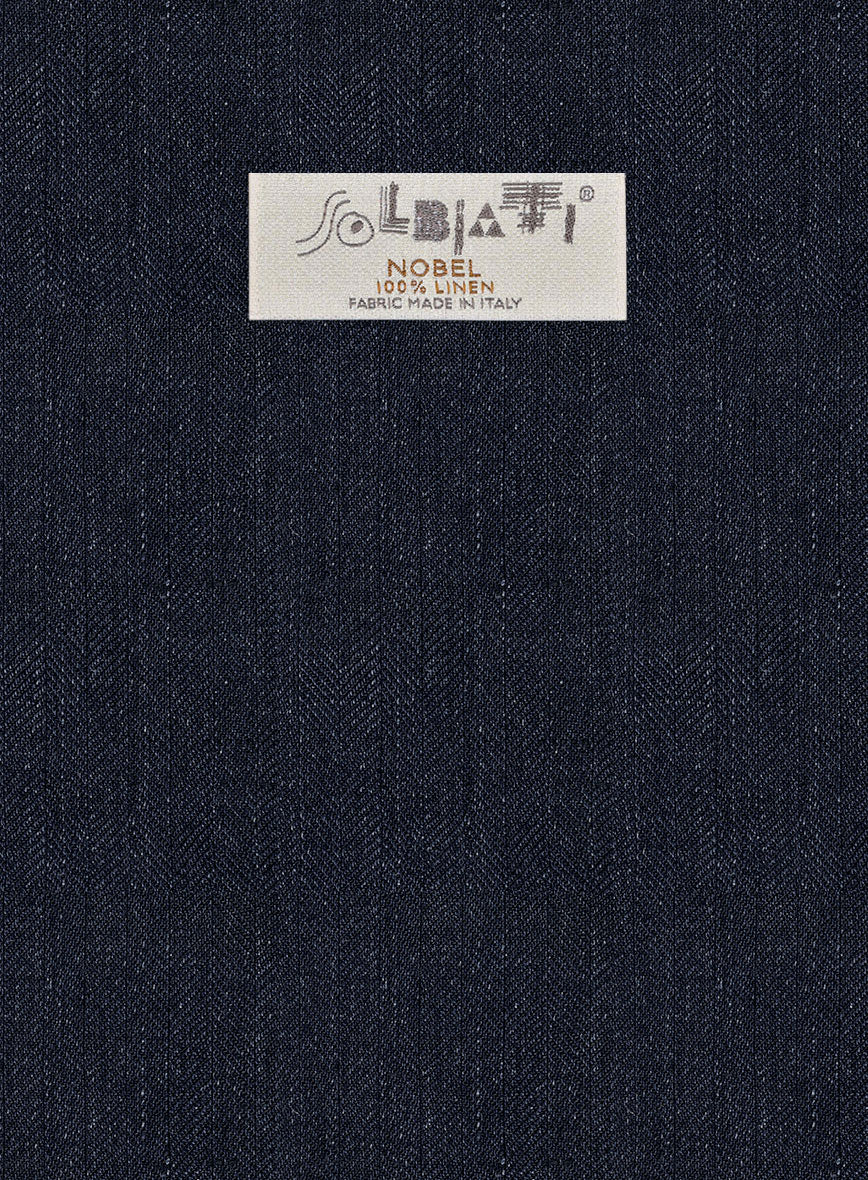 Solbiati Herringbone Indigo Linen Jacket - Image 3
